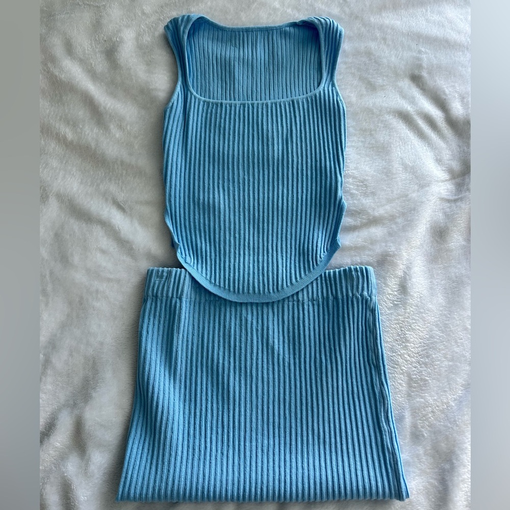 Two piece Blue skirt set